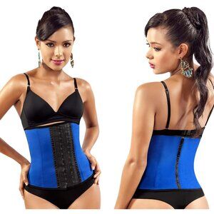 High Compression Blue Latex Waist Trainer for Curves